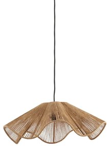 Natúr színű függőlámpa juta búrával ø 48 cm Fodara – Light &amp; Living