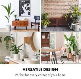 Fox & Fern Hasselt virágcserép polystonból, kézzel készített, 3D megjelenésű növények számára alkalmas.