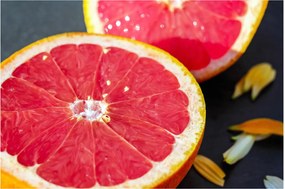 Szeletelt grapefruit képe (90x60 cm)