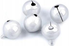 Fém csengettyű ezüst fényes 20mm 2db