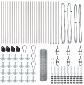 Hegesztett Drótháló Kerítés 13 Flanged Oszloppal 0.8x50 m Galvanizált Acél