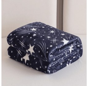 Mikroplüss takaró STARLIGHT, sötétkék Méret: 150 x 200 cm