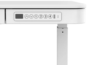 VELSEN íróasztal elektromos magasságállítással, vezérlőpanellel 120x60 cm fehér