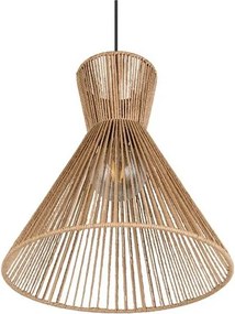 Natúr színű fém függőlámpa papír zsinór búrával ø 35 cm Rosalie – Reality