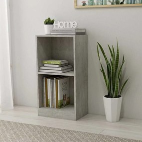 betonszürke szerelt fa könyvespolc 40x24x75 cm