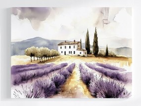 Poszter Tájkép Toszkána Olaszország Ház Levendula Kilátás 80x60