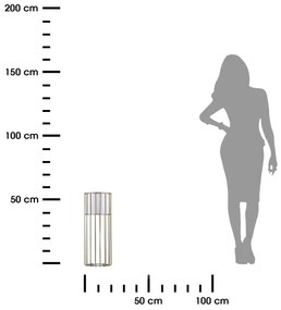 Fém virágcserép LOFT 55x20 cm arany/fehér