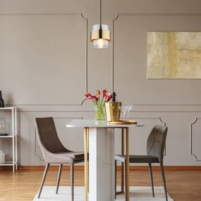 Globo 15560H - Csillár zsinóron MILEY 1xE27/60W/230V fekete/sárgaréz