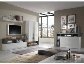 LENOR komód fehér/antracit