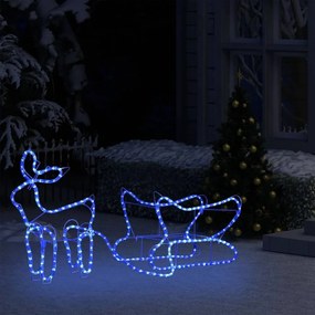Rénszarvas és szán kültéri karácsonyi dekoráció 252 led-del