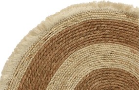 Természetes kerek szőnyeg VELOR DUO ⌀ 70 cm, bézs/barna