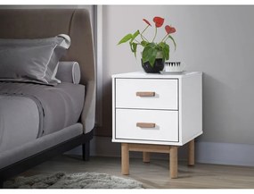 Fehér éjjeliszekrény Melanie – Støraa