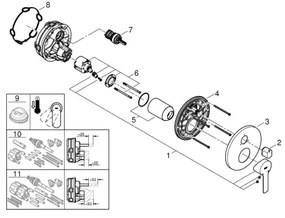 GROHE 24095001 - LINEARE csaptelep, fényes króm