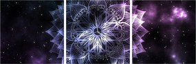 Kép - Lótusz mandala az űrben (órával) (90x30 cm)
