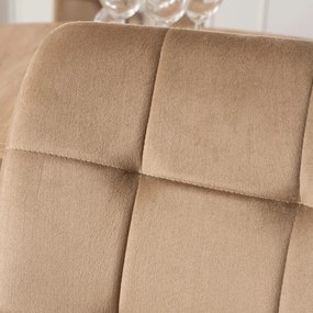 Szék bézs színben, bársony kárpittal FREDY