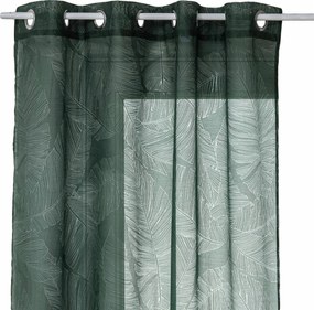 Függöny Kész Zöld Függöny Levél Mintás 140x240