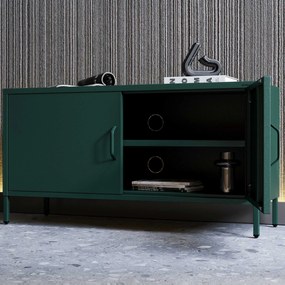 TV-szekrény lábakon ROSA, 1150 x 595 x 400 mm, Modern: palack zöld szín