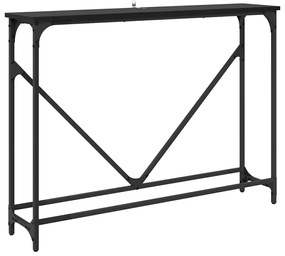 Konzolasztal Musta tammi 102 x 22,5 x 75 cm Faanyag