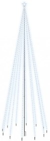 karácsonyfa cövekkel 732 hideg fehér LED-del 500 cm
