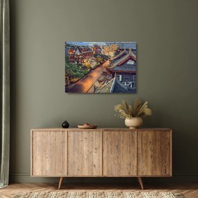 Kép - Qintai Road, Chengdu, Kína (üvegen) (70x50 cm)