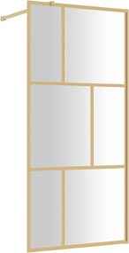 vidaXL aranyszínű zuhanyfal átlátszó ESG üveggel 80 x 195 cm