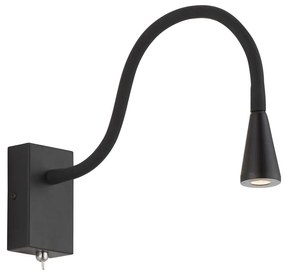Viokef KOKO fali lámpa, fekete, 3000K melegfehér, beépített LED, 240 lm, VIO-4157500