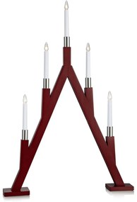 Markslöjd 703836 - Karácsonyi gyertyatartó BJURFORS 5xE10/3W/55V piros