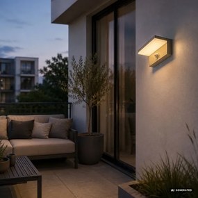 Rabalux 77220 - ZARAGOZA LED kültéri fali lámpa érzékelővel 9W/230V IP54 bézs