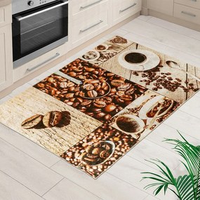 Bellatex Kávészemek 3D darabszőnyeg, 80 x 120 cm