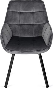 Szürke Bársony Forgó ÉtkezőszékLUNA