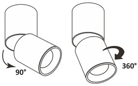 Spotlámpa NIXA 1xGU10/10W/230V fekete