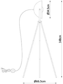 Lucide 05730/01/30 - Állólámpa ALVARO 1xE27/40W/230V