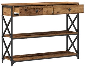 Tábla Régi Fa 100x28x75 cm Műanyag Fa és Acél