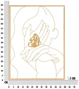 Fém fali dekoráció 60x80 cm Hands on Face – Mauro Ferretti
