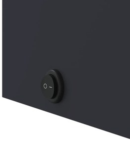 szürke tükrös fürdőszobaszekrény LED-del 45 x 13 x 52 cm
