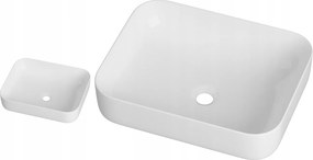 Mosdókagyló Sawo Téglalap Alakú Fehér Kerámia Fürdőszobai 51x40