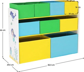 Rendszerező/Polcállvány játékokra, többszínű/mintás, NOMITO TYP 2