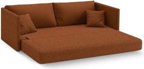 Terrakotta színű zsenília kinyitható kanapé 209 cm Shannon – Cosmopolitan Design
