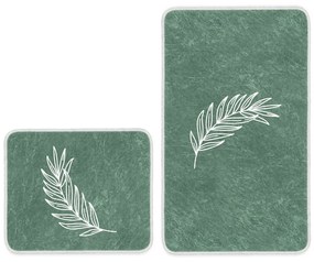 Zöld fürdőszobai kilépő szett 2 db-os 60x100 cm – Mila Home