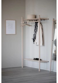 Natúr színű tölgyfa előszoba bútor Milford - Rowico