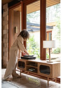 Natúr színű bambusz TV-állvány 150x55x40 cm Caroun – Dutchbone