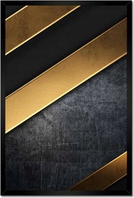 Poszter fekete keretben 40x60 Arany csíkos