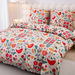 RETRO BIRD színes mikroszálas ágyneműhuzat Ágyneműhuzat mérete: 70 x 90 cm | 140 x 200 cm