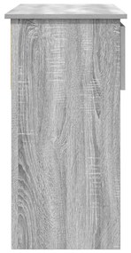 szürke sonoma színű konzolasztal fiókokkal 85,5x38,5x74,5 cm
