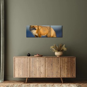 Kép - Róka a hóban (órával) (90x30 cm)