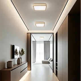 Brilagi - Dimmelhető MOLINA SQUARE LED/48W/230V lámpatest, tölgy, 40x40 cm + távirányító