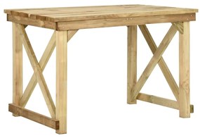 vidaXL impregnált fenyőfa kerti asztal 110 x 79 x 75 cm