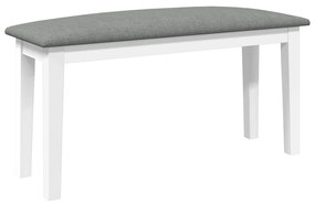 fehér tömörfa gumiból pad 90 cm