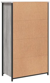 szürke sonoma színű szerelt fa magasszekrény 62 x 32 x 106,5 cm