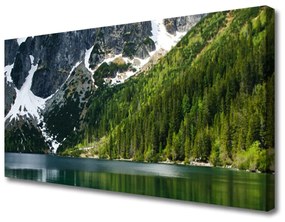 Vászonfotó Lake Forest Hegyi táj 125x50 cm